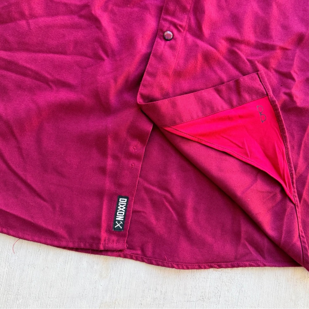 Dixxon Flannel Co Men’s Shirt Size 2XL Bordeaux Pearl Snap Burgundy - Picture 2 of 7